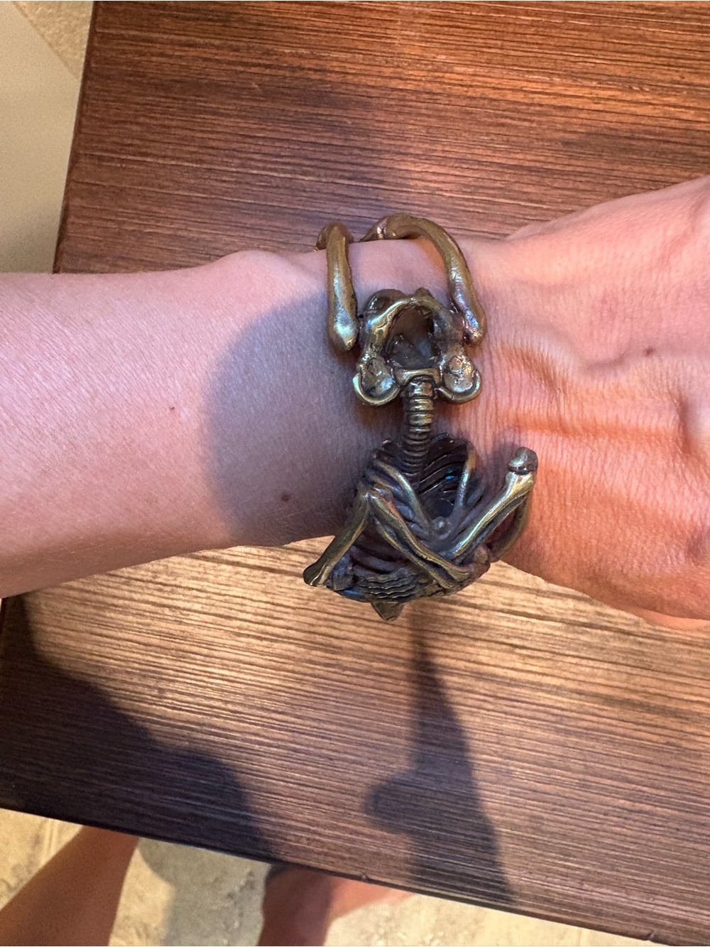 Brass Skeleton Cuff - Picture 5 of 8